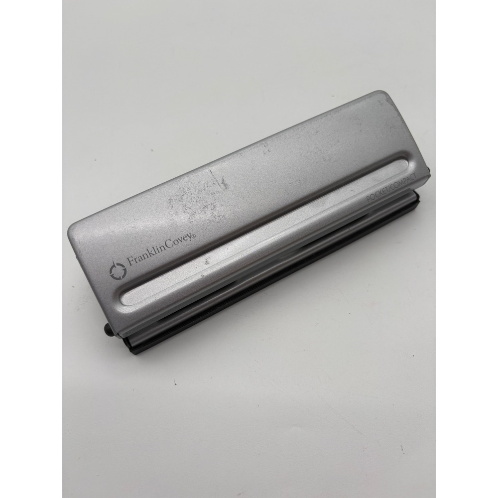 Franklin Covey 6-Hole Paper Punch Silver for Pocket Compact Planners